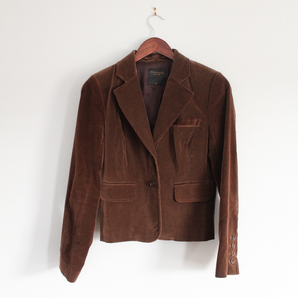 Brown Velvet Blazer